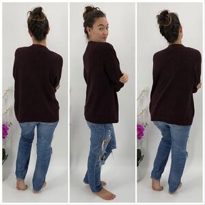 $79 Topshop V Neck Sweater NWT Maroon Baggie Sweater XS